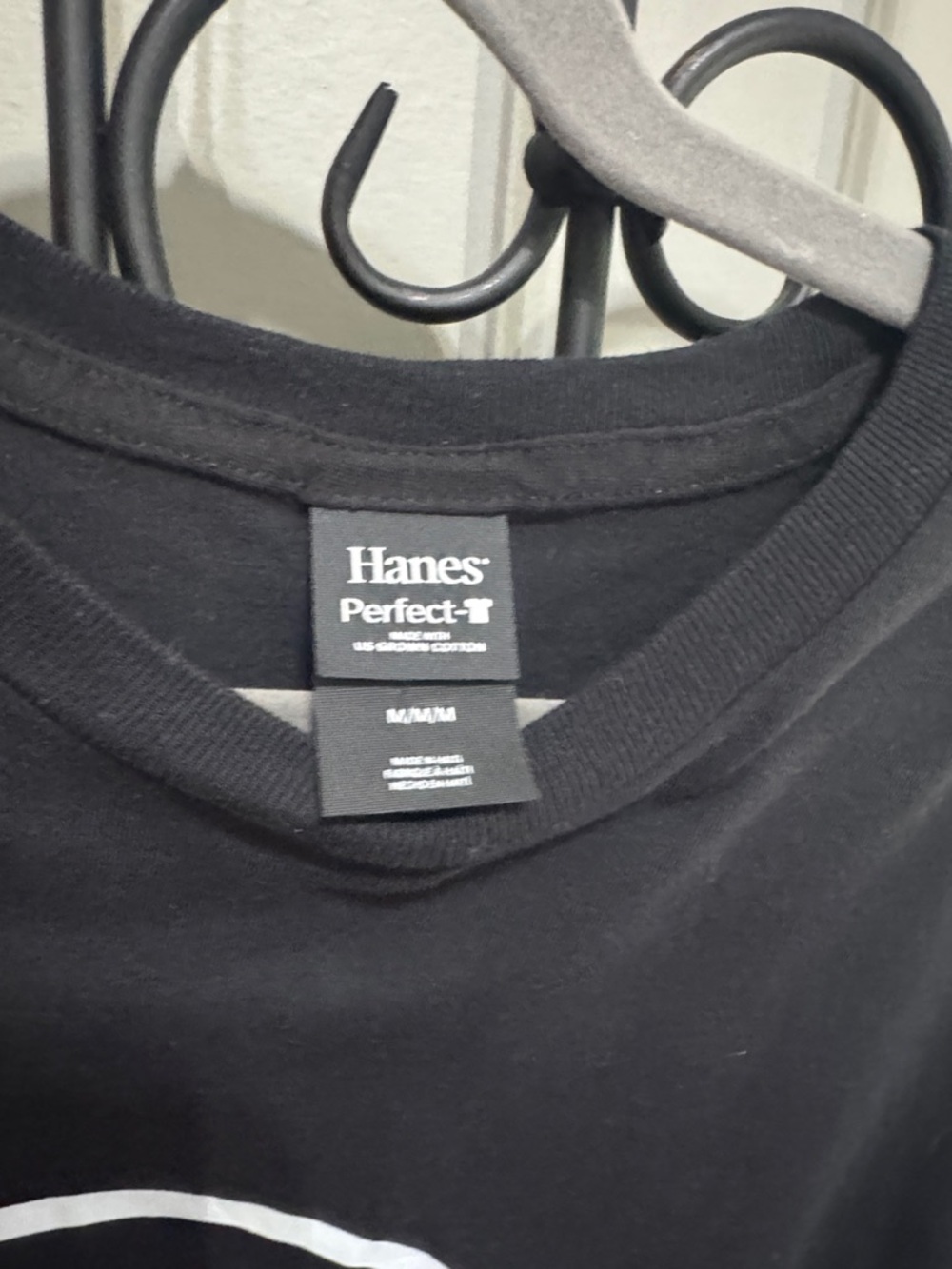 Hanes Black Short-Sleeve Tee with White Bitty & Beau's Coffee Logo - Picture 2 of 3